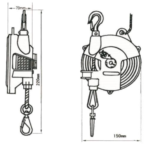 dimension of spring balancer